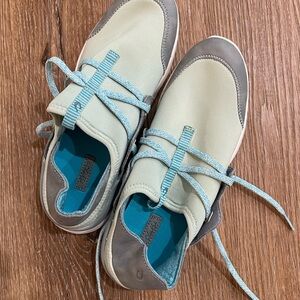OluKai Mikili Teal and Gray Waterproof Shoes